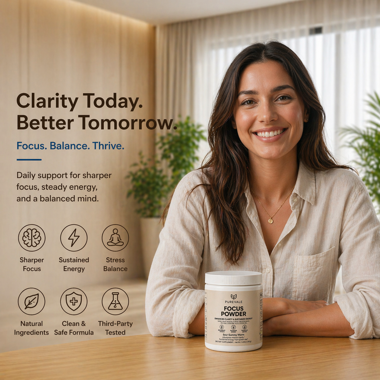 Laser Sharp Focus - No Jitters. No Burnout