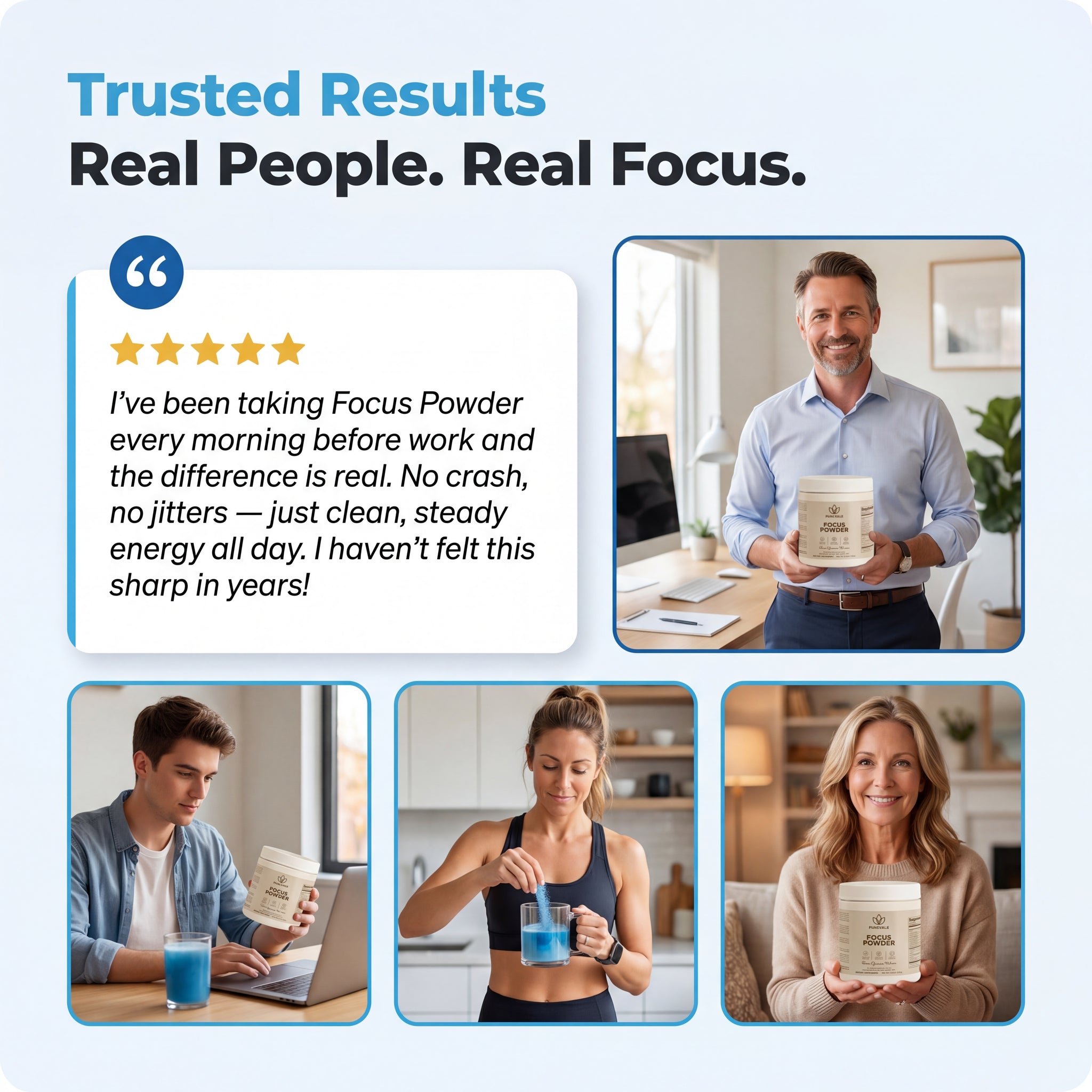 Laser Sharp Focus - No Jitters. No Burnout